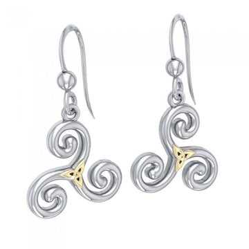 Celtic Triskele Earrings MER709 - Jewelry